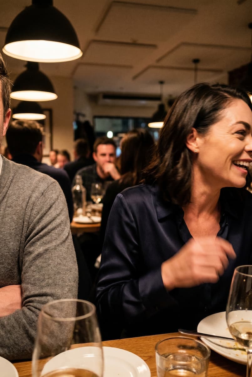 Candid dinner photo used as a source reference
